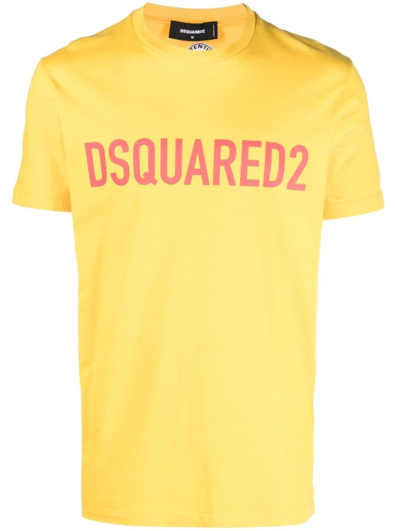 Yellow Logo-print Short-sleeve T-shirt