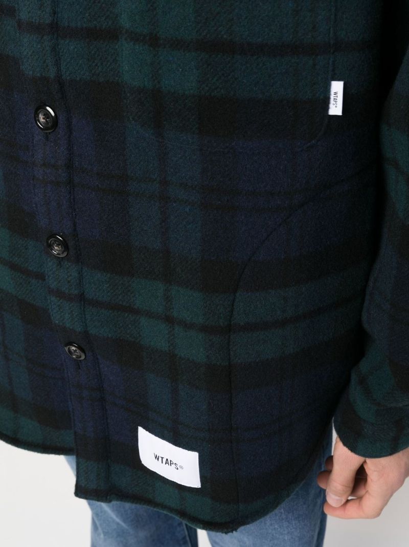 Blue Checked Patterned Shirt Jacket