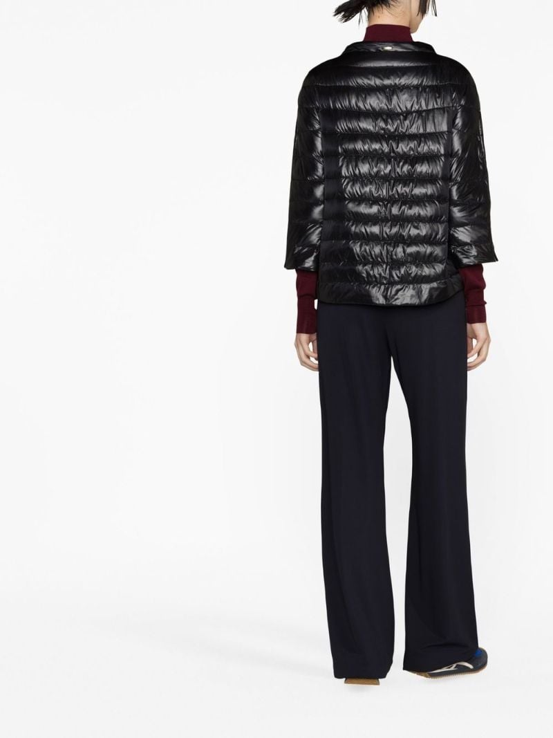Black Cape Puffer Jacket