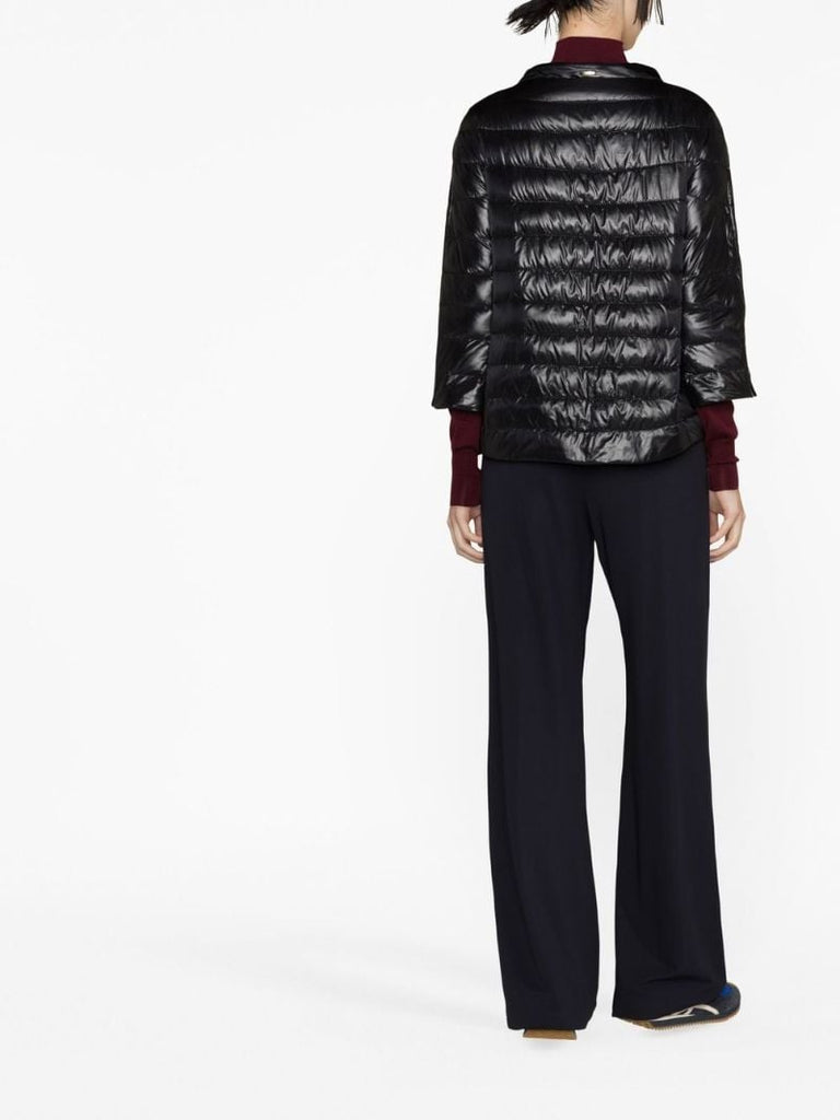 Black Cape Puffer Jacket