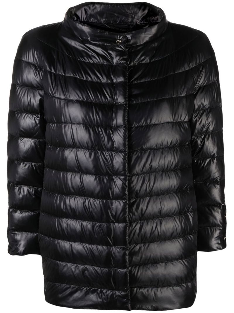 Black Cape Puffer Jacket
