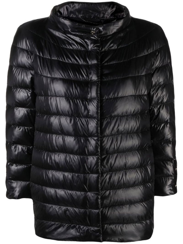 Black Cape Puffer Jacket