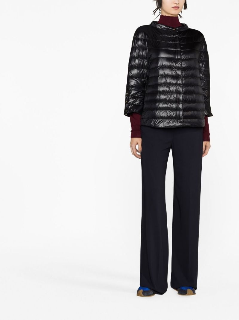 Black Cape Puffer Jacket