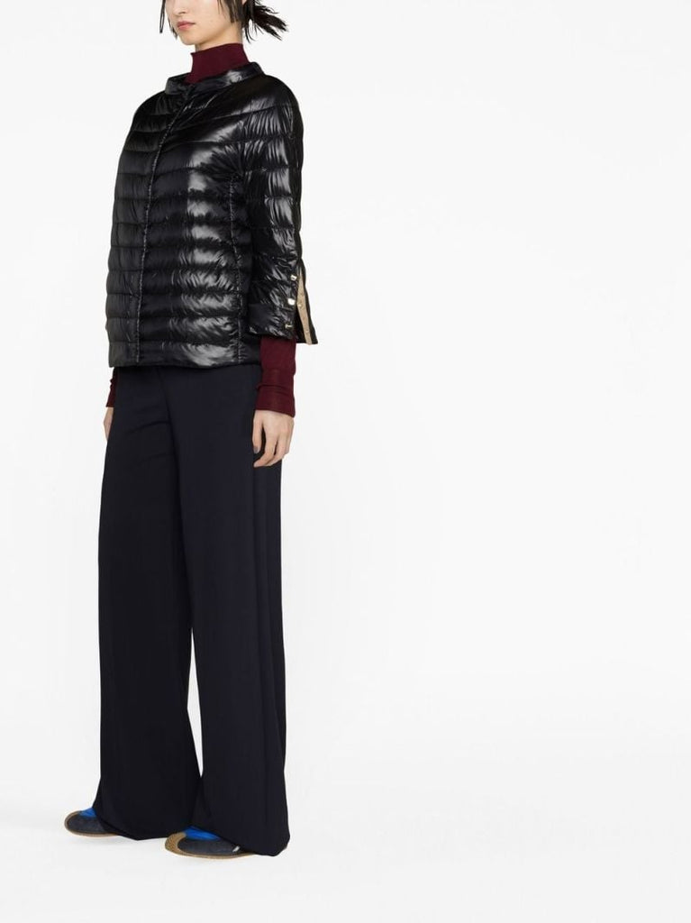 Black Cape Puffer Jacket
