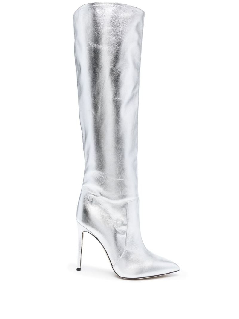 Silver 115 Stiletto Boots