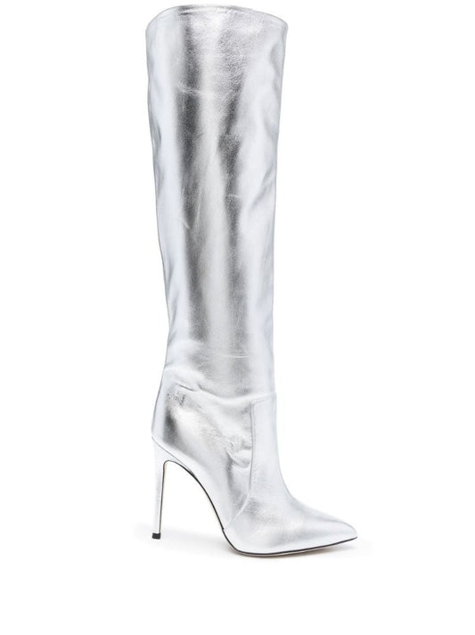 Silver 115 Stiletto Boots