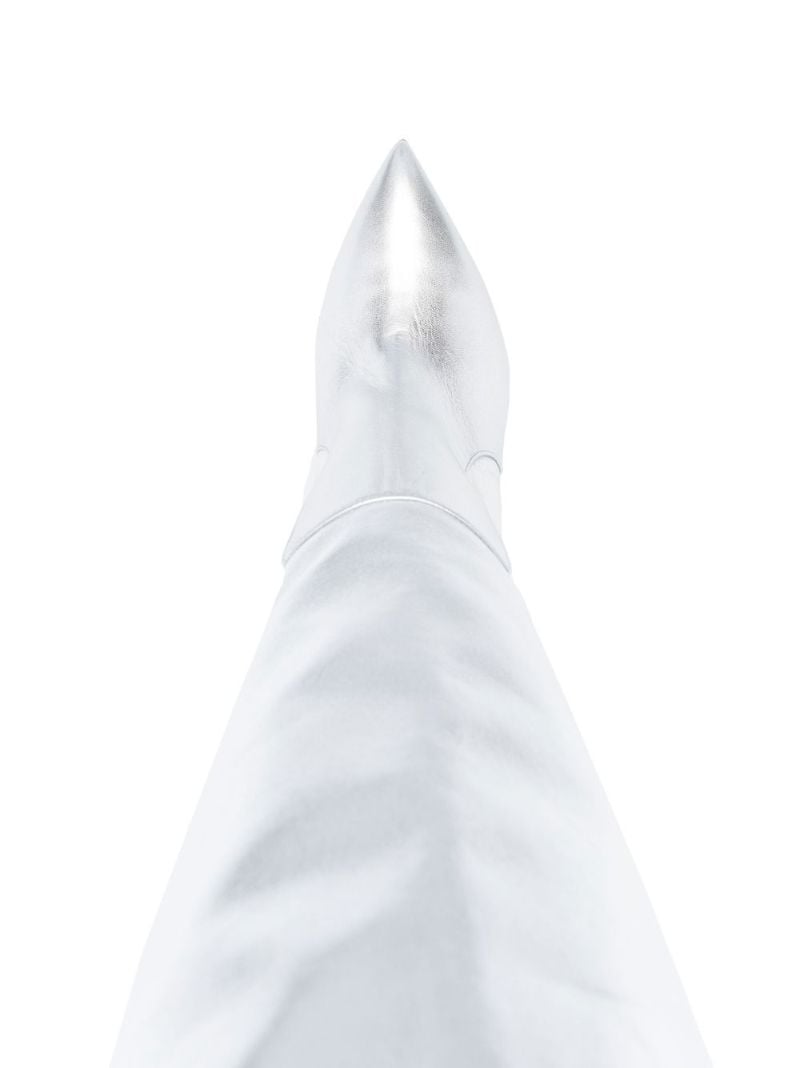 Silver 115 Stiletto Boots