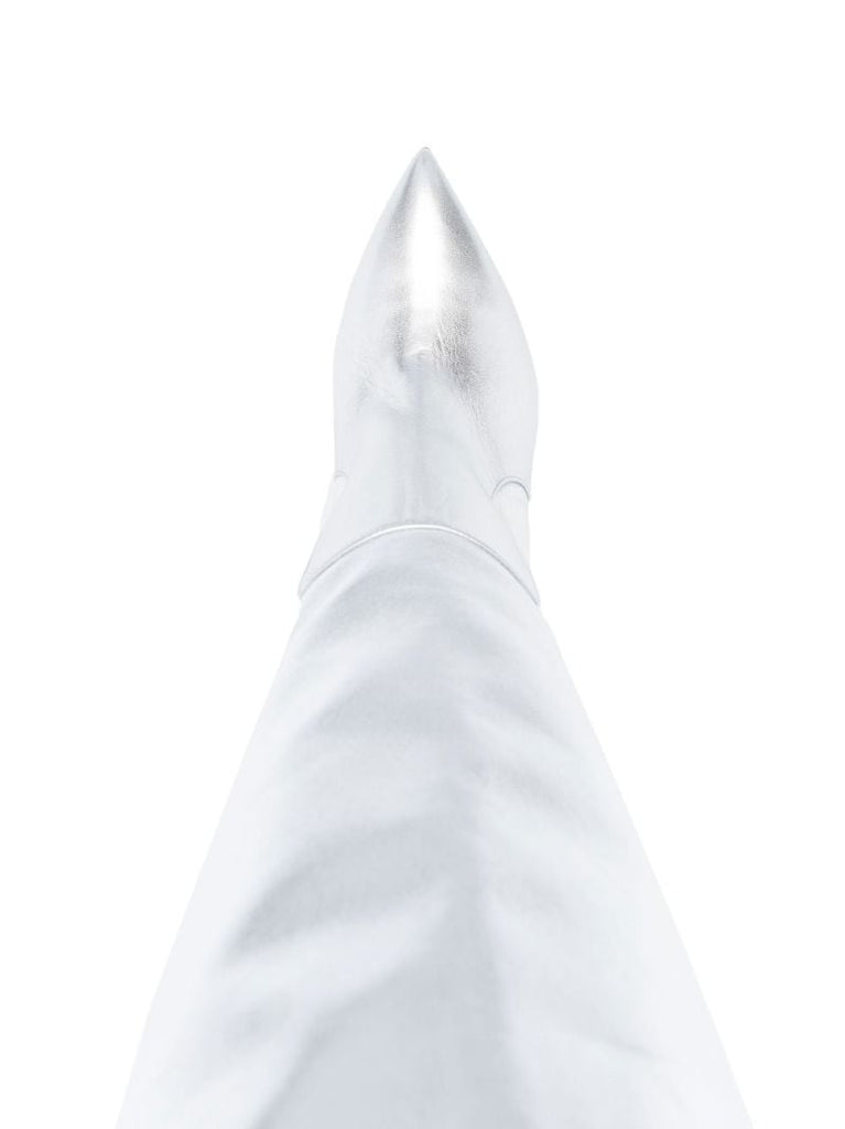 Silver 115 Stiletto Boots