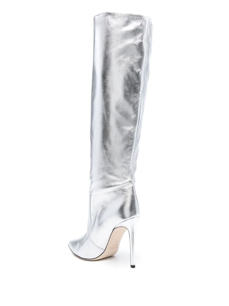 Silver 115 Stiletto Boots