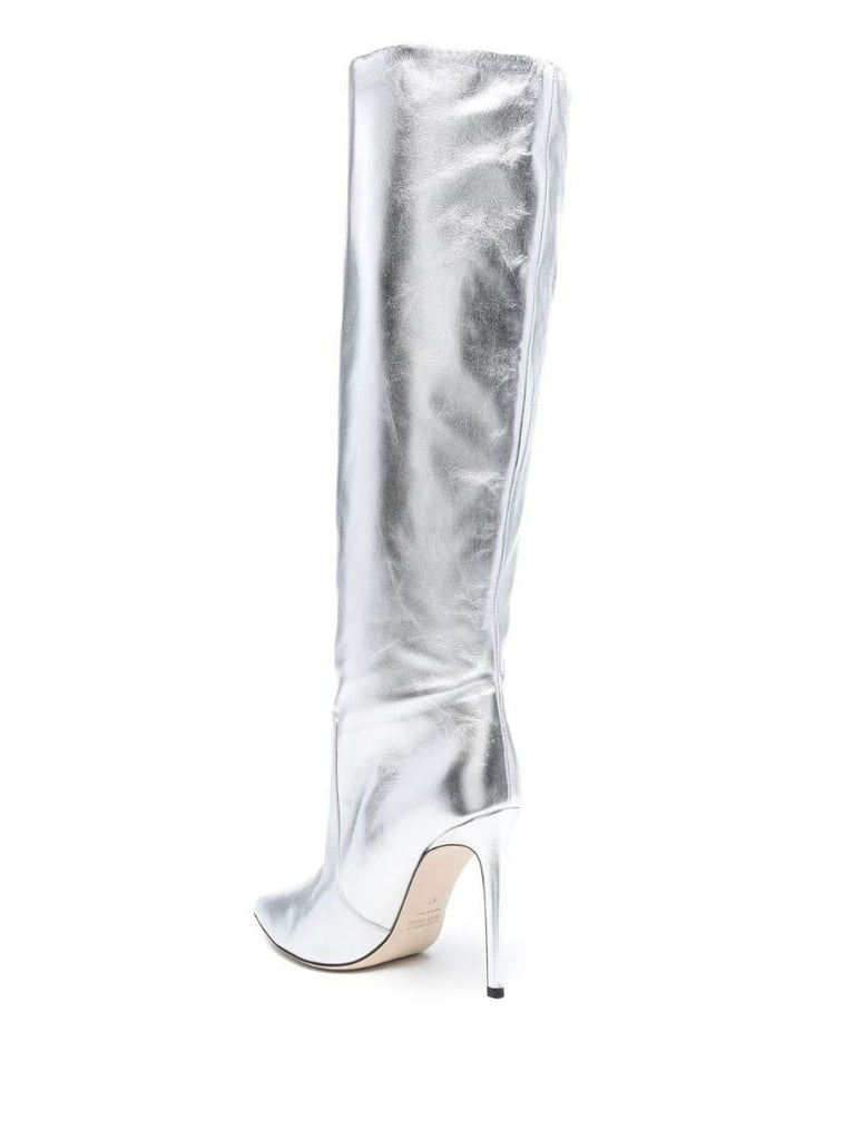 Silver 115 Stiletto Boots