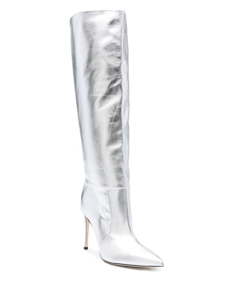 Silver 115 Stiletto Boots