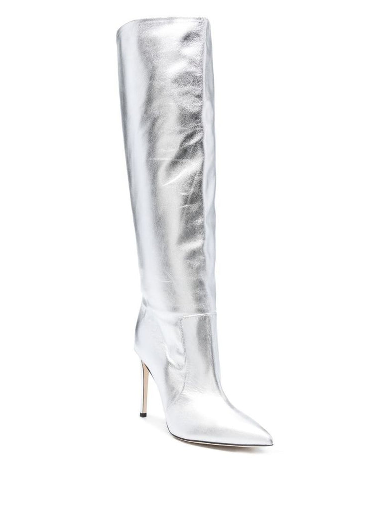 Silver 115 Stiletto Boots