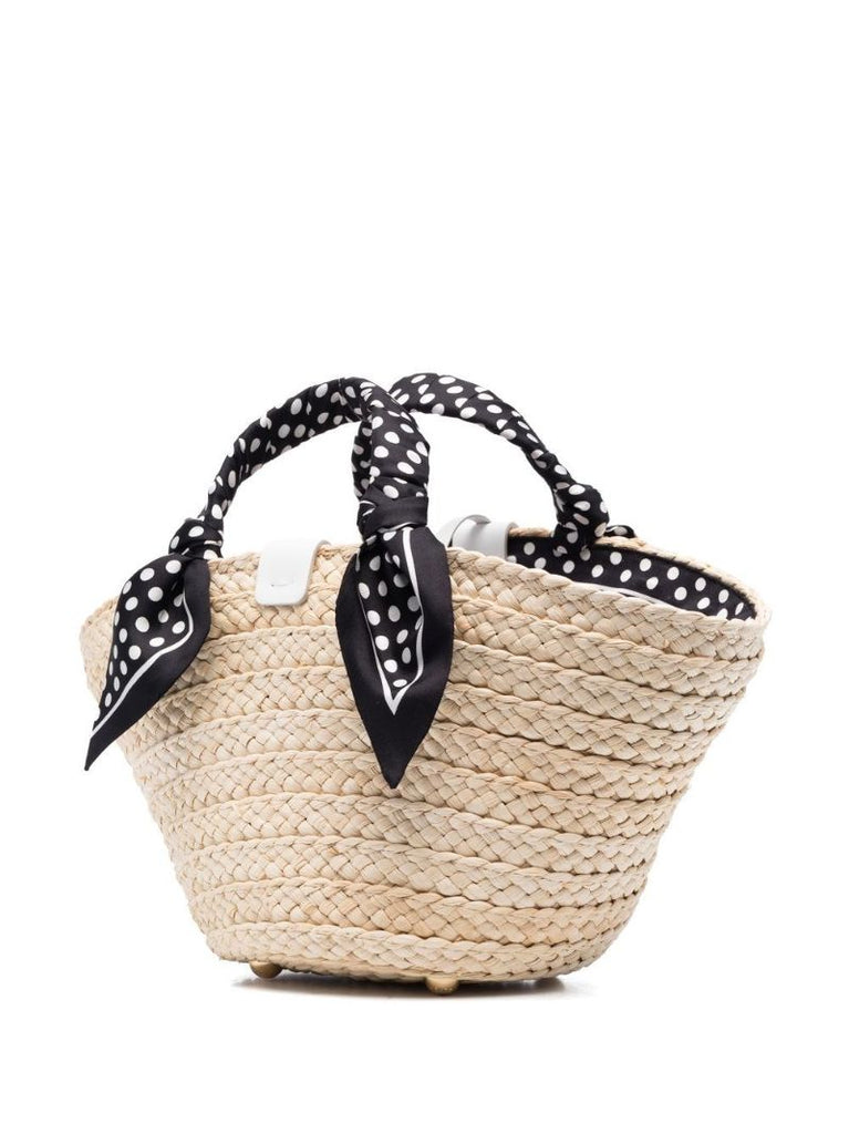 Neutral Kendra Woven Tote Bag