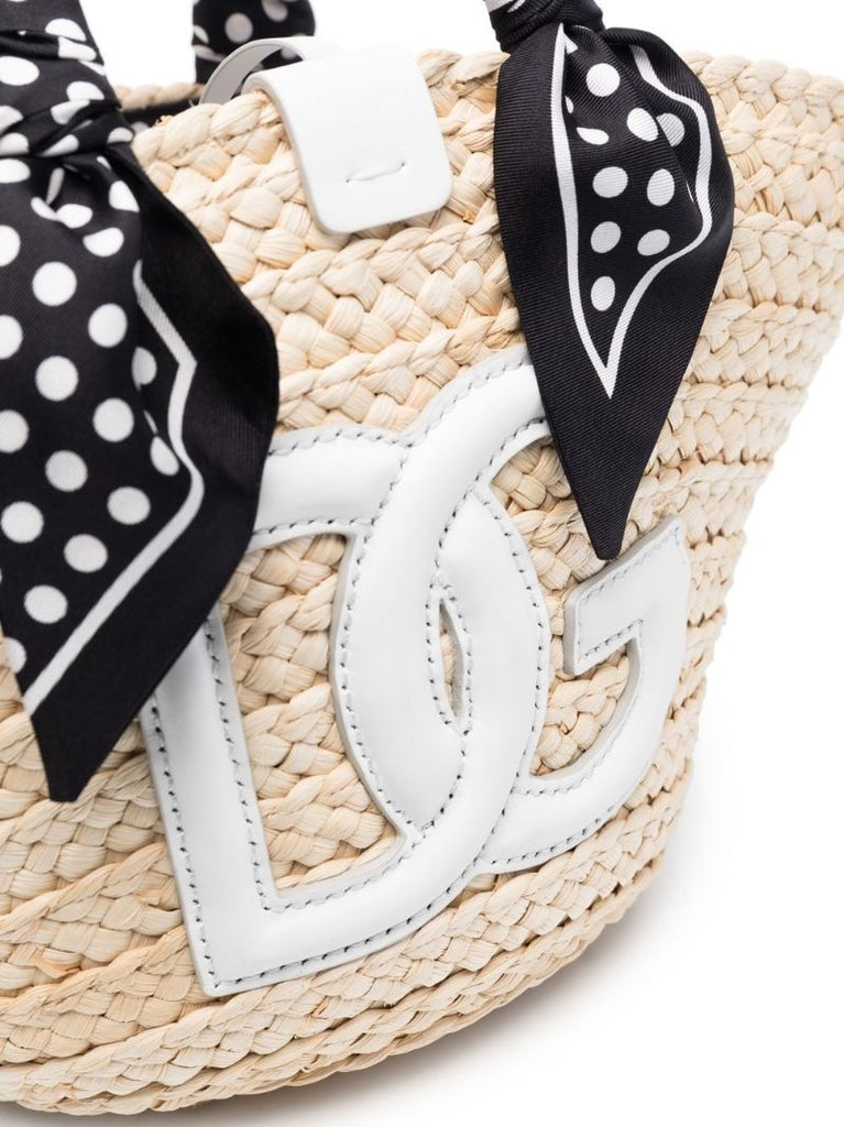 Neutral Kendra Woven Tote Bag
