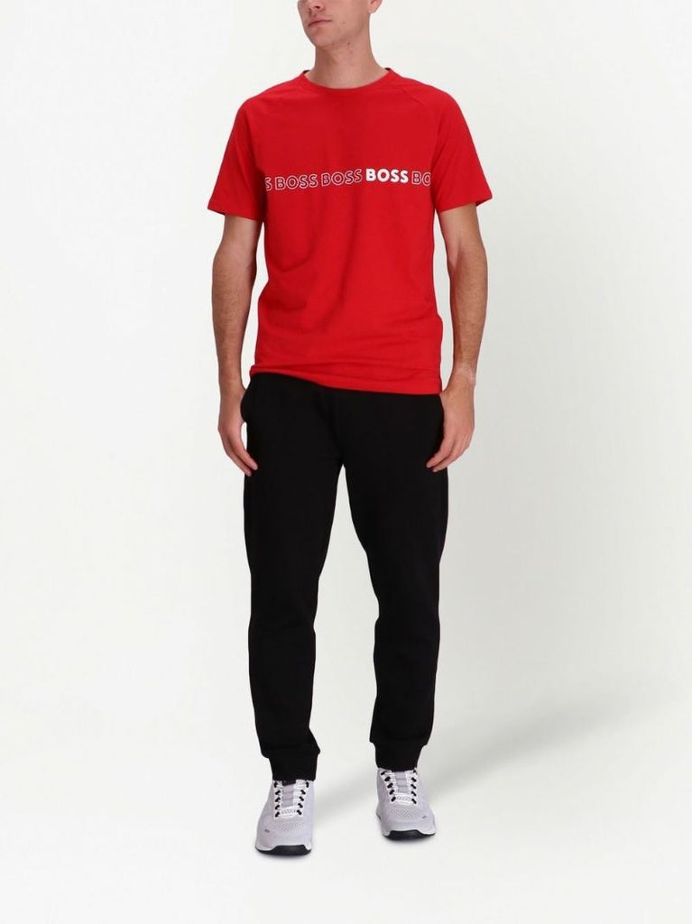 Black Logo Embroidered Track Pants