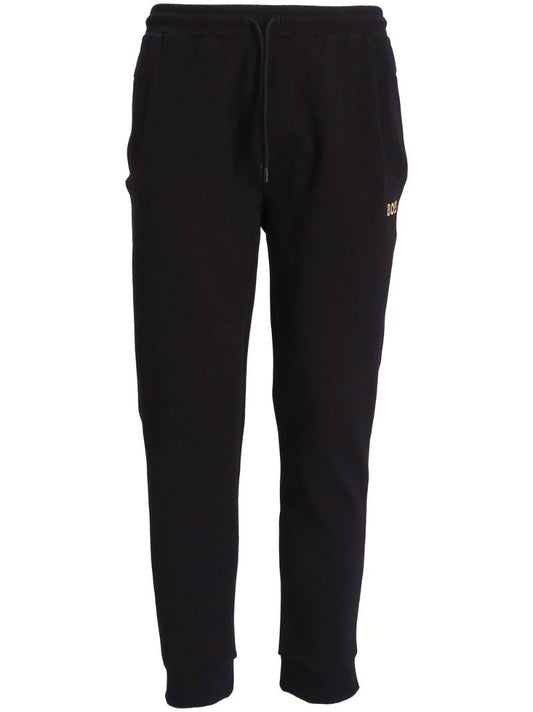 Black Logo Embroidered Track Pants