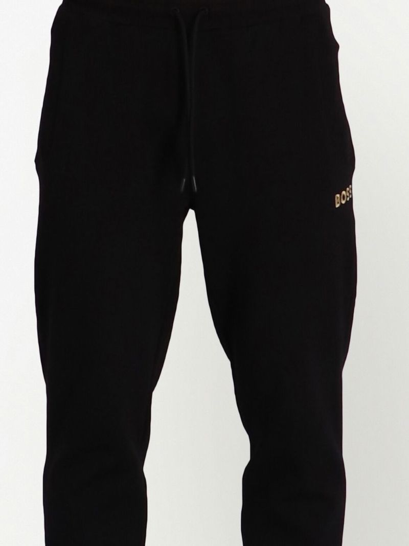 Black Logo Embroidered Track Pants