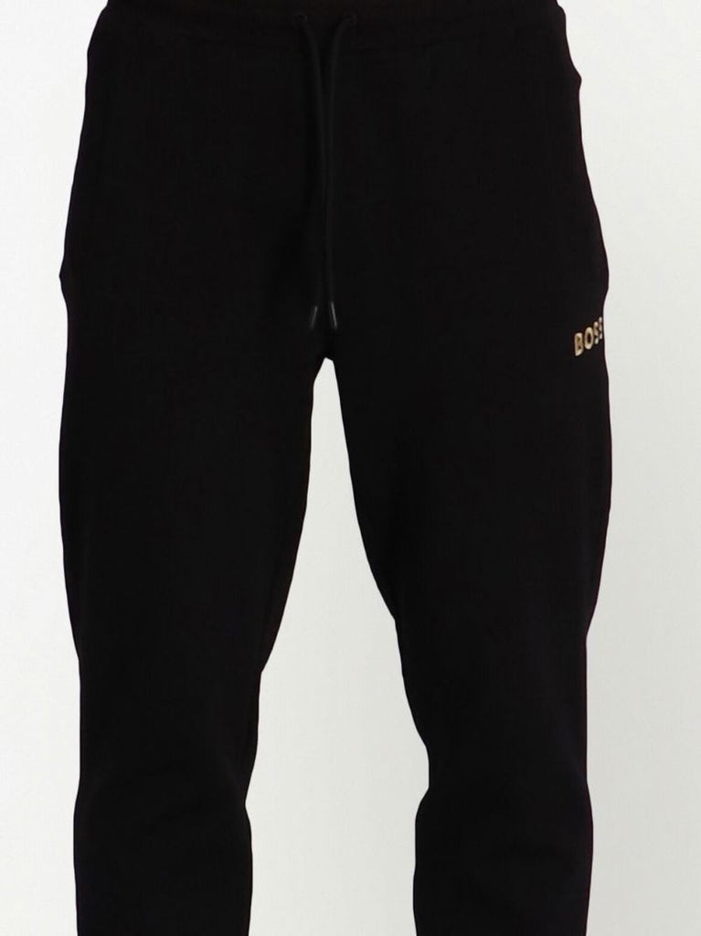 Black Logo Embroidered Track Pants