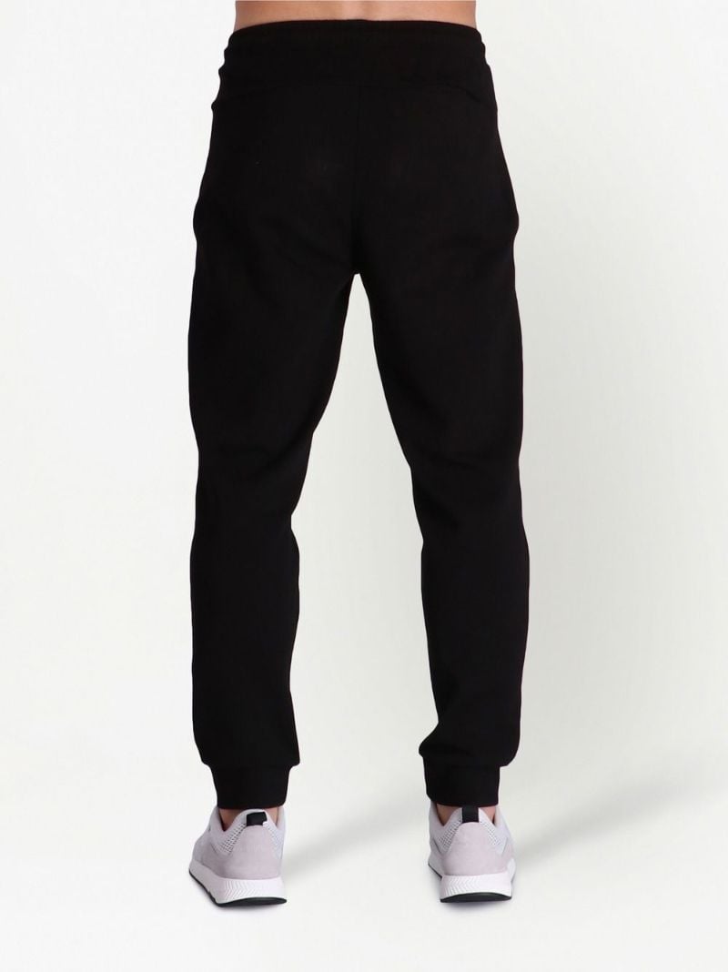 Black Logo Embroidered Track Pants