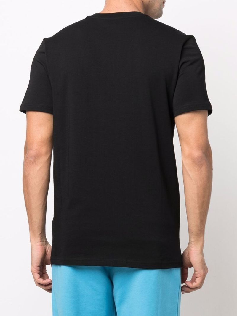 Black Logo Print Cotton T-shirt