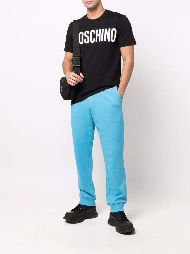 Black Logo Print Cotton T-shirt