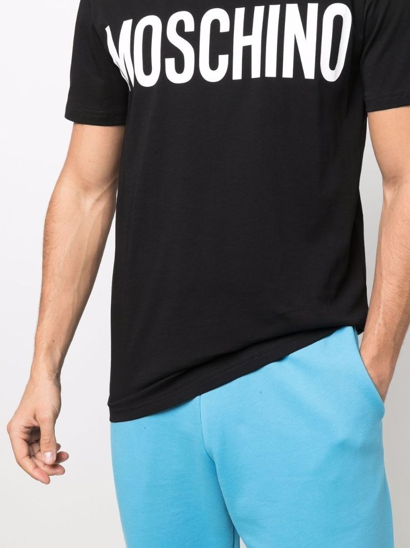 Black Logo Print Cotton T-shirt