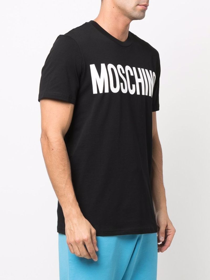 Black Logo Print Cotton T-shirt