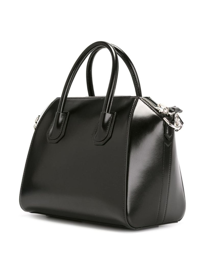 Black Antigona Leather Tote Bag