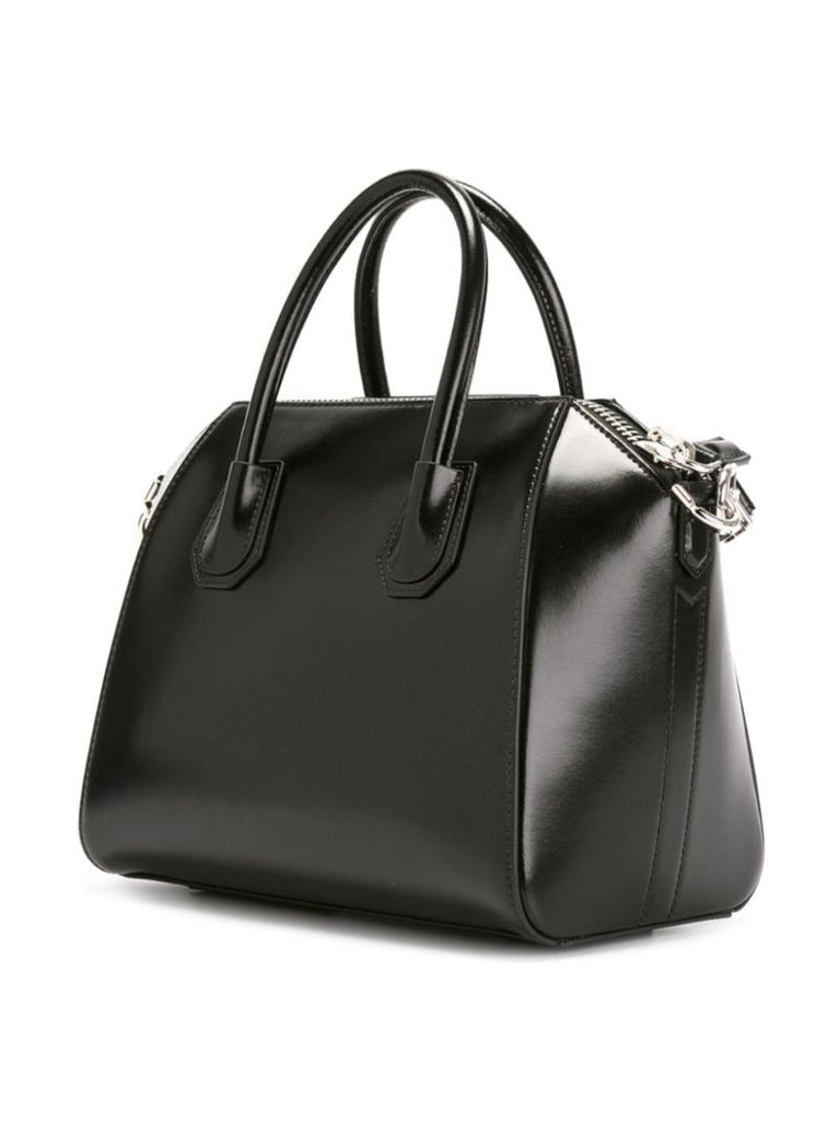 Black Antigona Leather Tote Bag
