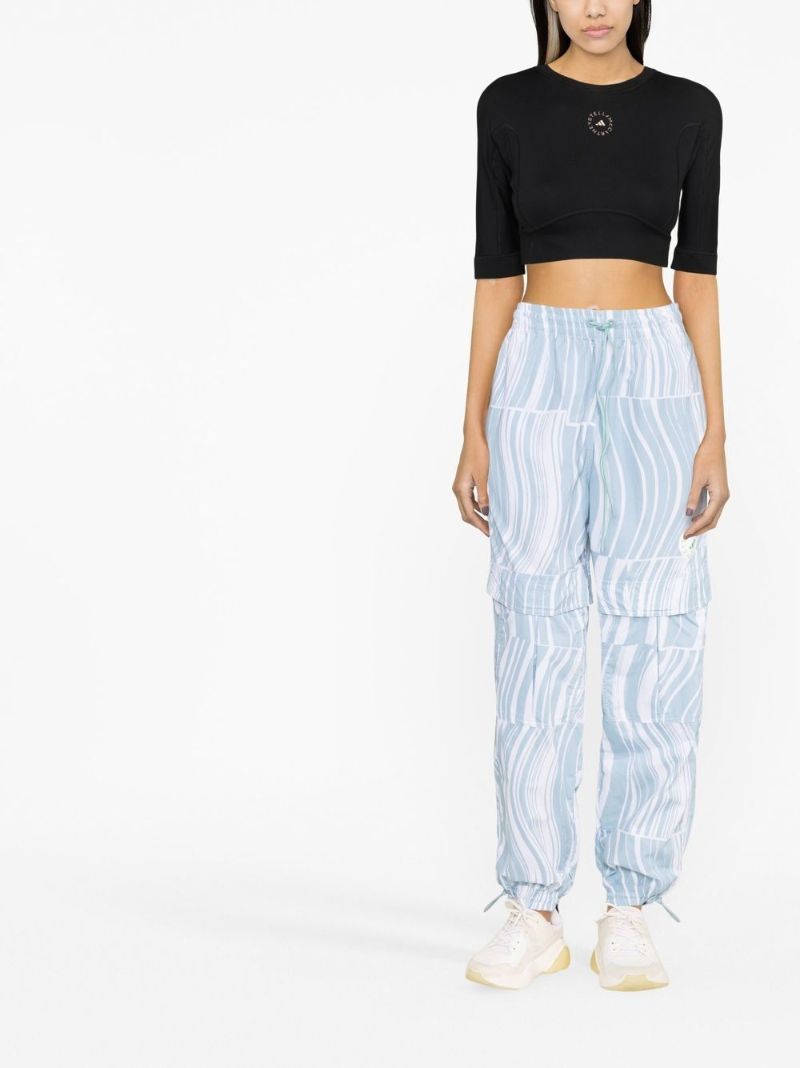 Blue Truecasuals Abstract Print Track Pants