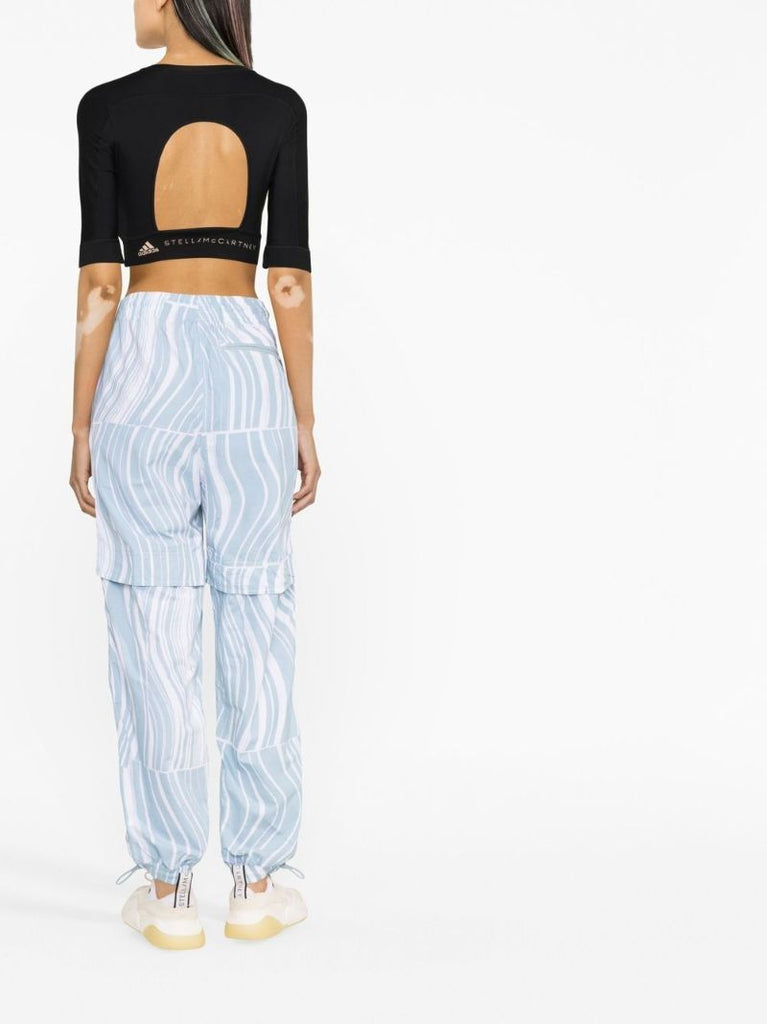 Blue Truecasuals Abstract Print Track Pants
