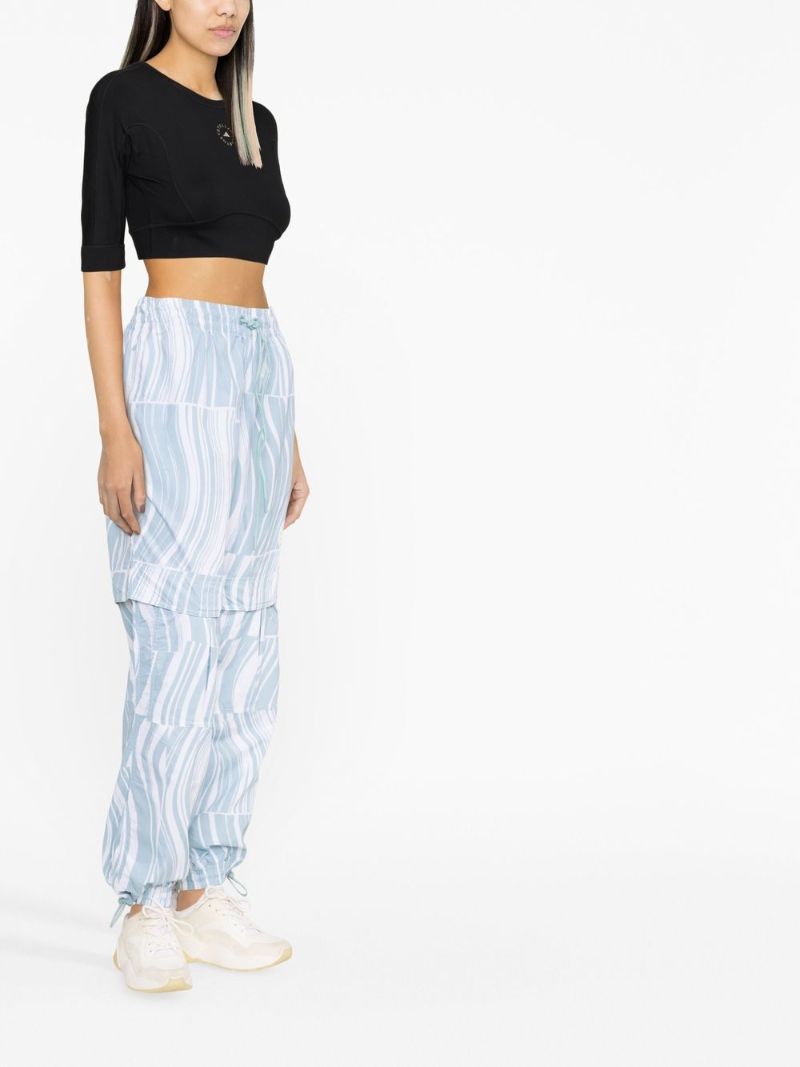 Blue Truecasuals Abstract Print Track Pants