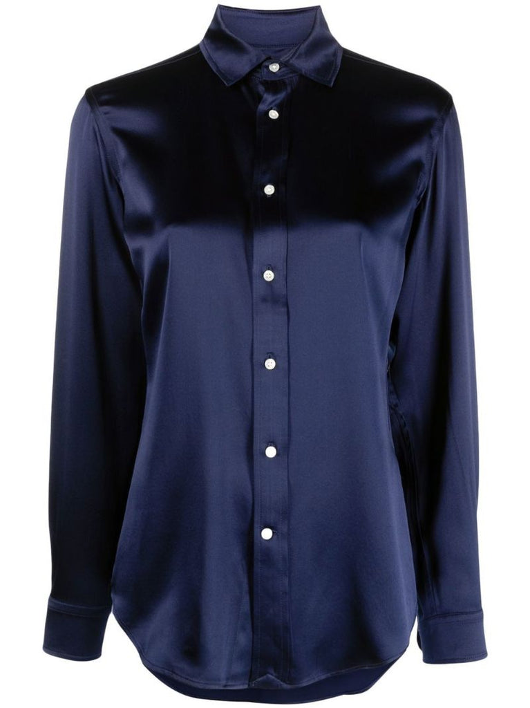 Blue Silk Shirt