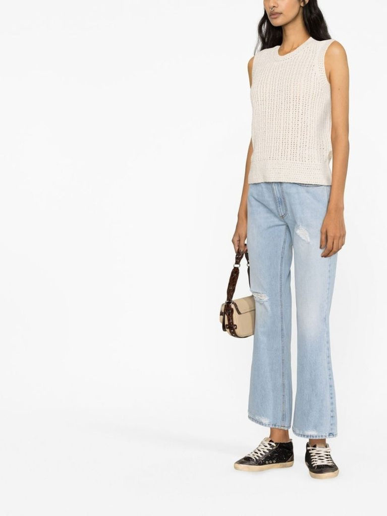 Neutral Chunky Knit Vest