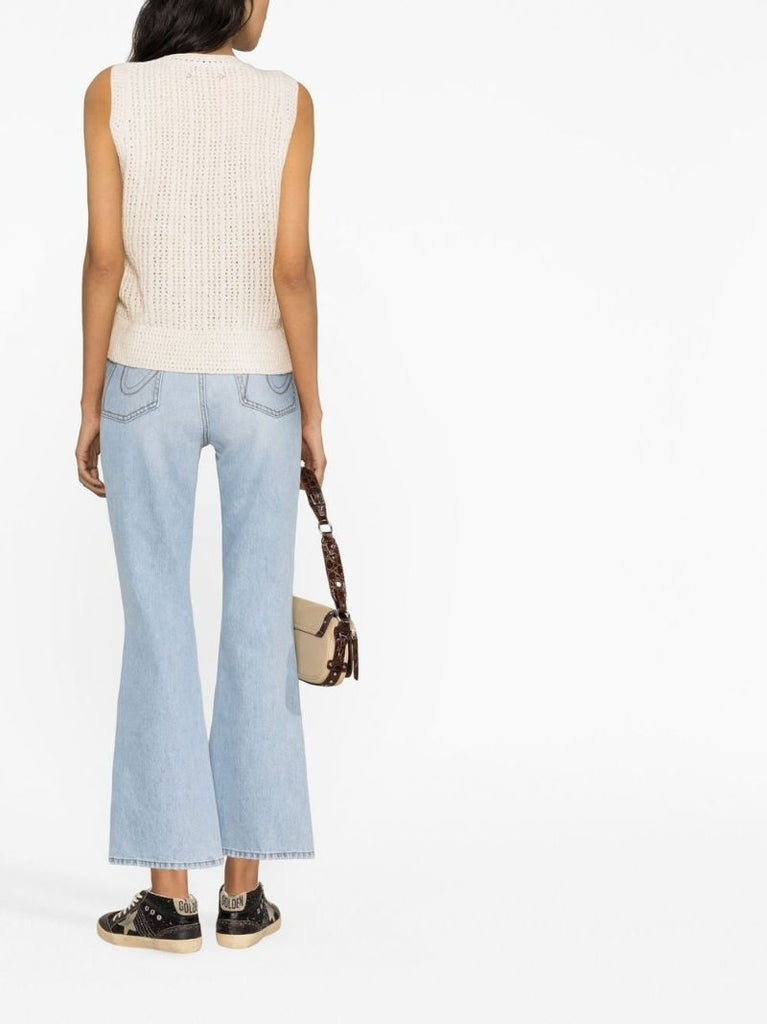 Neutral Chunky Knit Vest