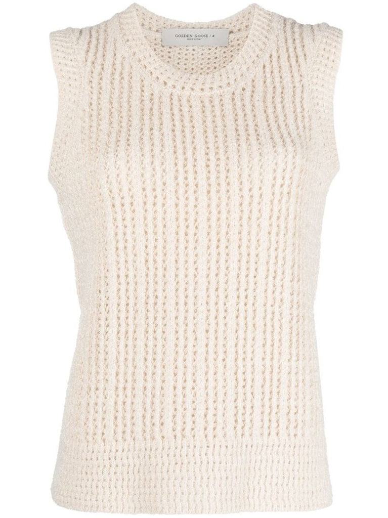Neutral Chunky Knit Vest