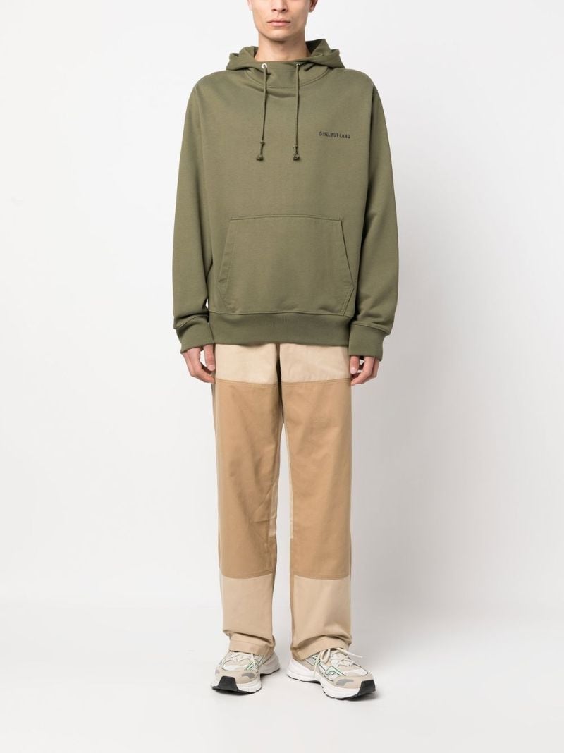 Neutral Two-tone Straight-leg Trousers