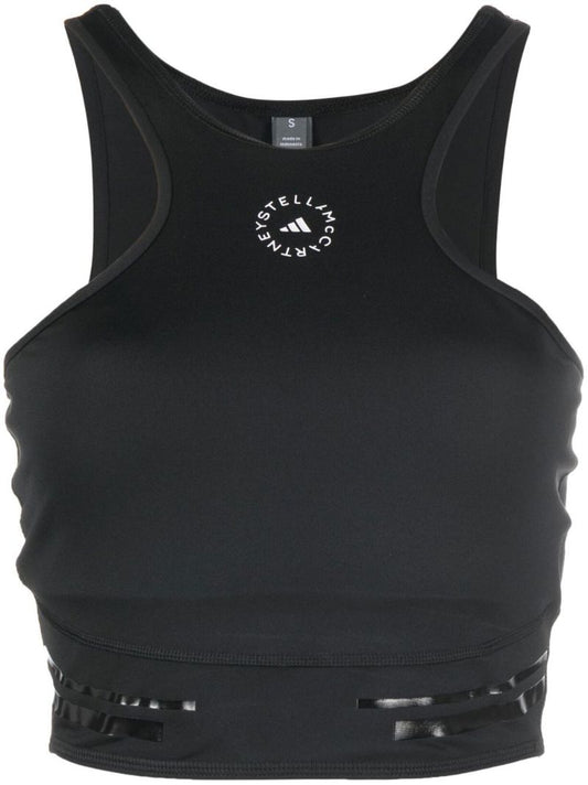 Black Truepace Running Crop Top