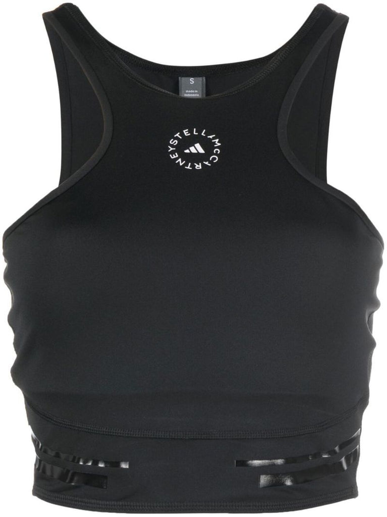 Black Truepace Running Crop Top