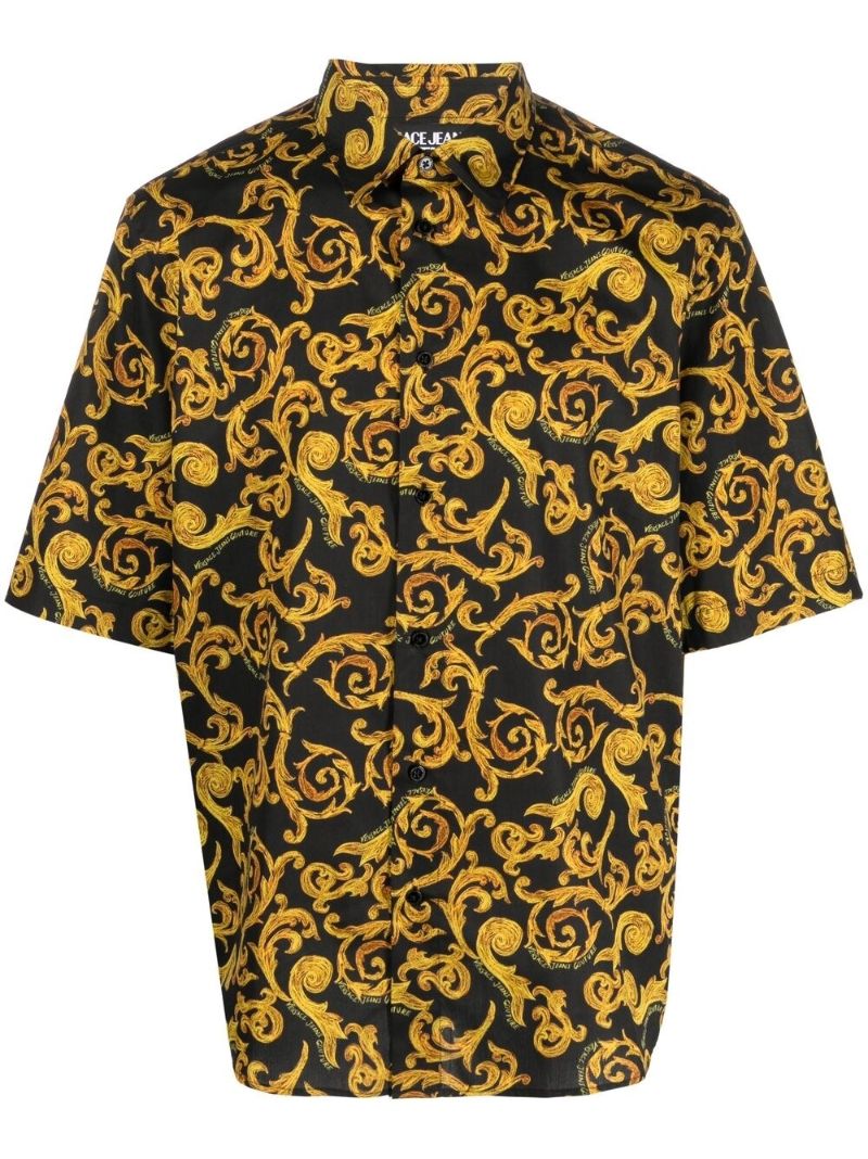 Black Sketch Couture Print Shirt