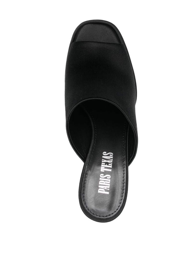 Black Sasha Platform Mules
