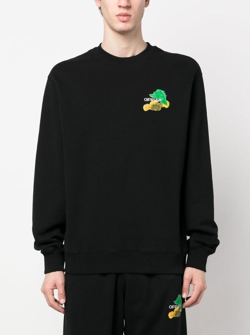 Black Brush Arrow Print Sweatshirt