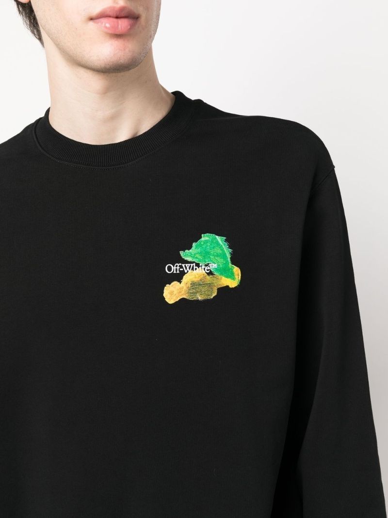Black Brush Arrow Print Sweatshirt