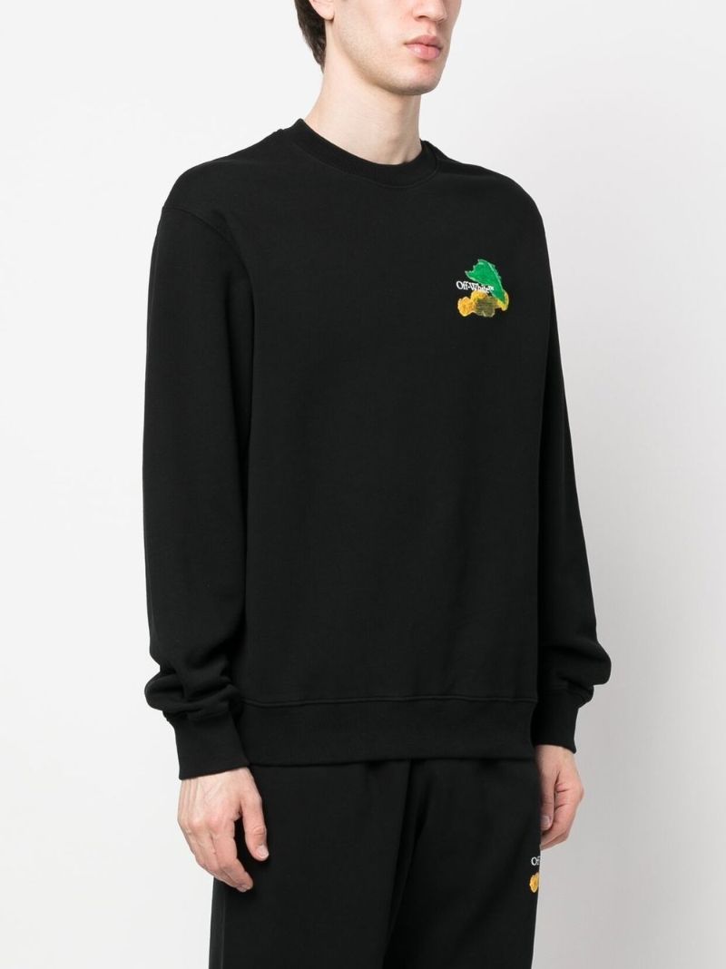 Black Brush Arrow Print Sweatshirt