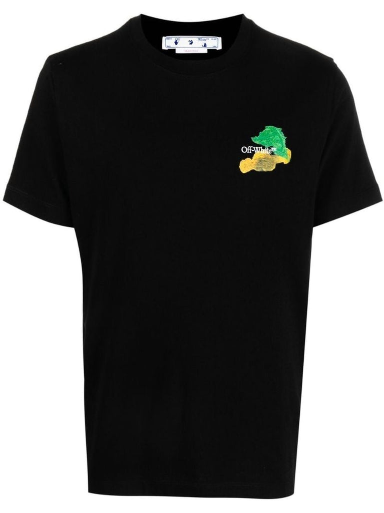 Black Brush Arrow Print T-shirt