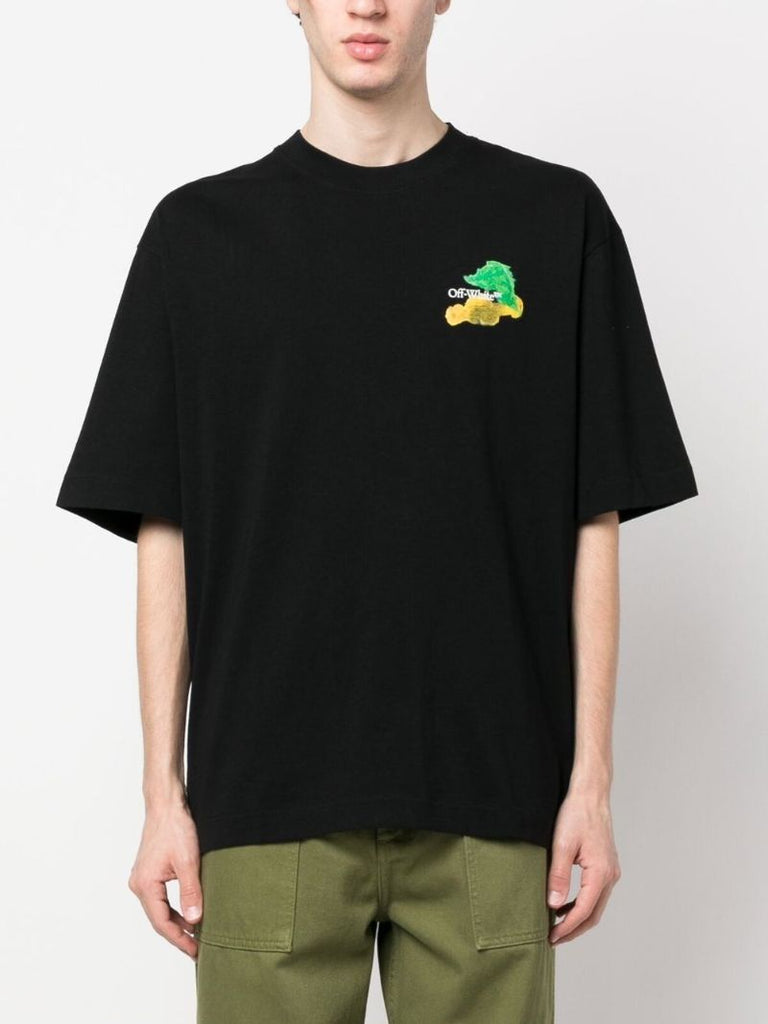 Black Brush Arrow Print T-shirt