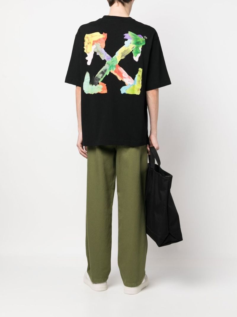 Black Brush Arrow Print T-shirt
