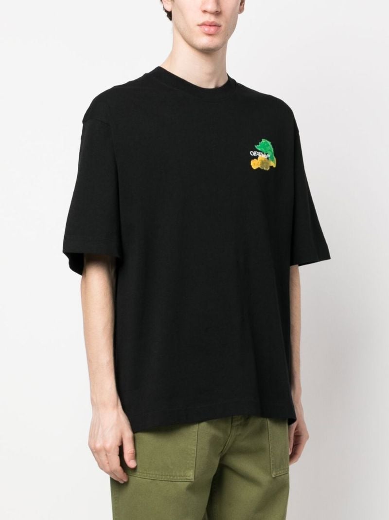 Black Brush Arrow Print T-shirt