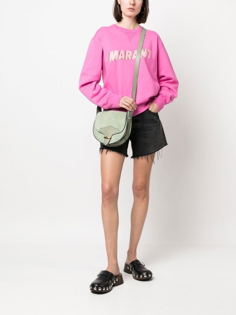 Green Suede Saddle Cross Body Bag
