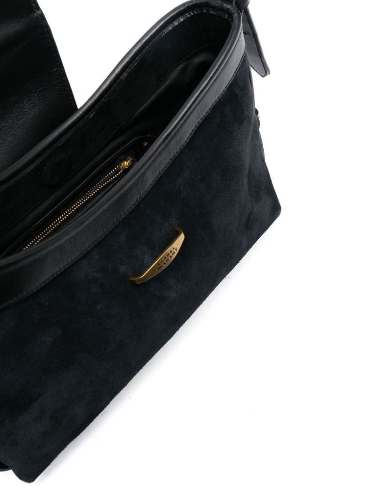 Black Suede Shoulder Bag